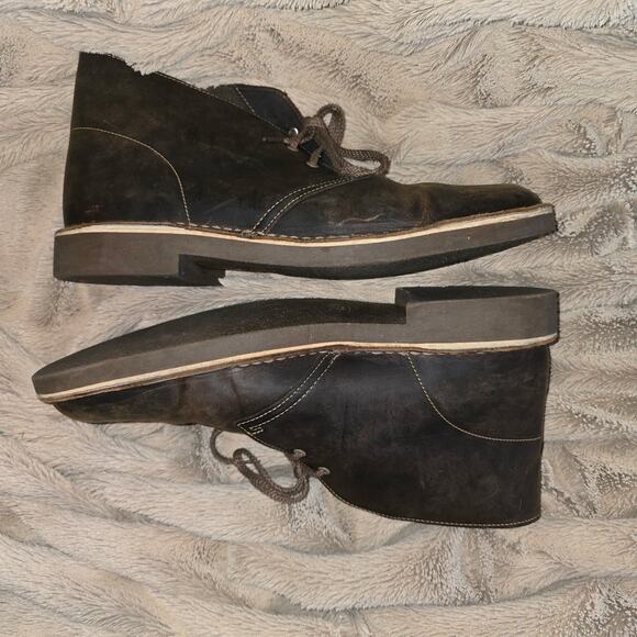 Clarks® Shepton Men\'s Suede Lace up Boots, beeswax, Dark Chocolate color size 12 main image 6